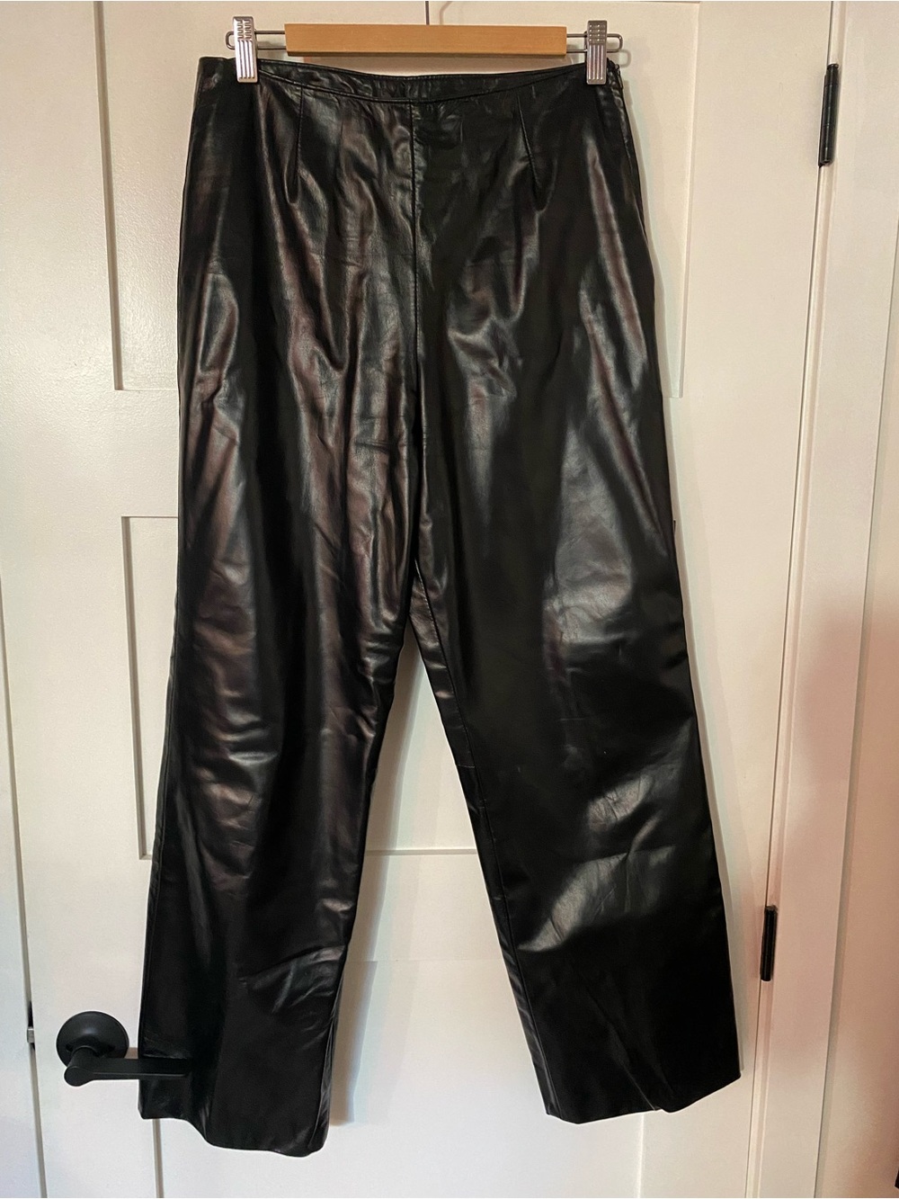 Black real Leather Pants